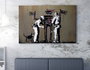 Wallity WY12 Banksy Lienzo Decorativo Enmarcado 50 x 70 cm